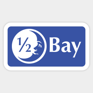 Half Moon Bay Pictograph blue rectangle Sticker